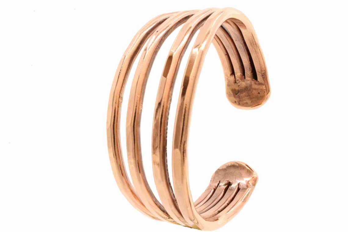 a large copper bracelet